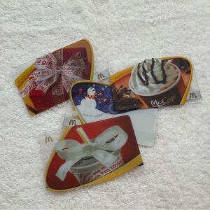 Lot Of 4 EMPTY McDonald's Gift Cards c2007-2009